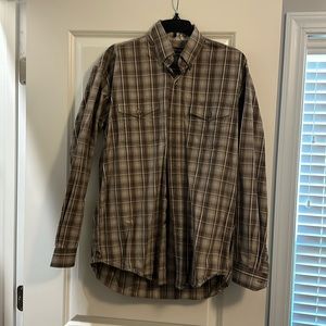 Men’s STETSON plaid button down western shirt